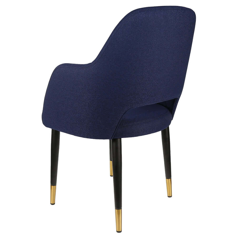 Durafurn Sorbet Chair with Black Metal Legs - Navy Fabric