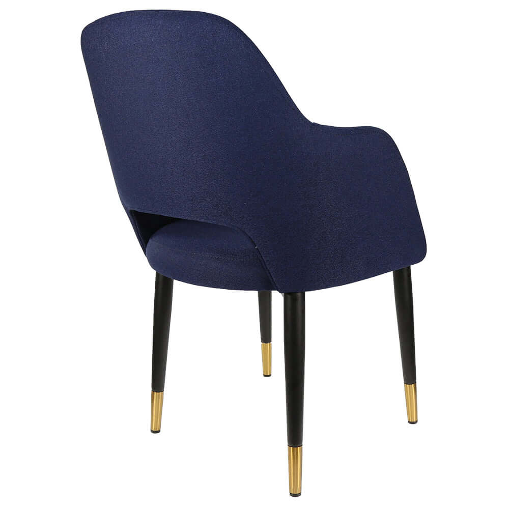 Durafurn Sorbet Chair with Black Metal Legs - Navy Fabric