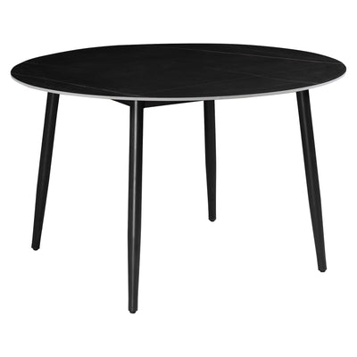 Duverge 120cm Round Dining Table - Black