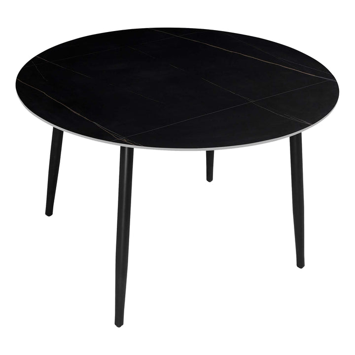 Duverge 120cm Round Dining Table - Black