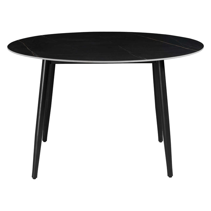 Duverge 120cm Round Dining Table - Black