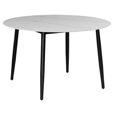 Duverge 120cm Round Dining Table - White
