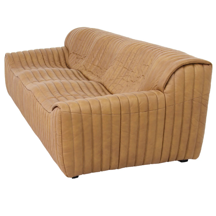 Duvina 3 Seater Sofa - Amber Tan Eco Leather