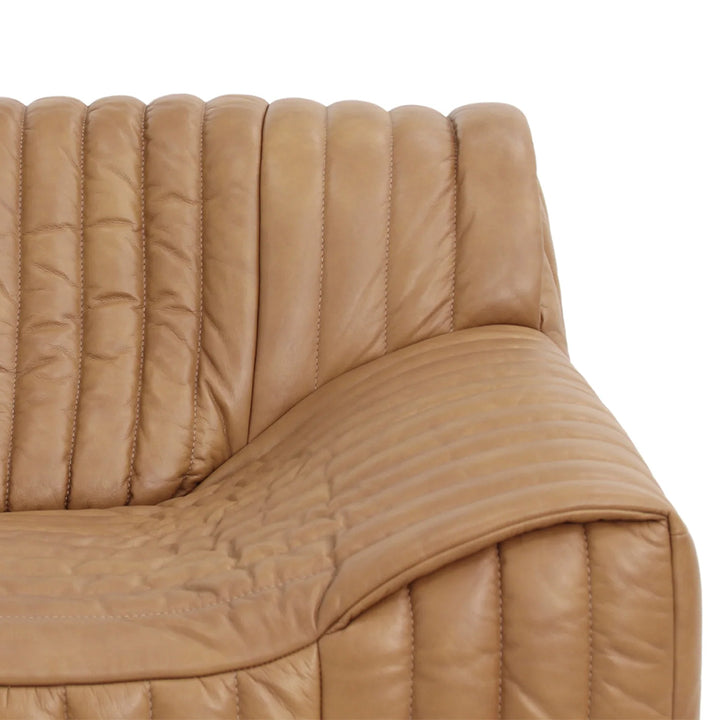 Duvina 3 Seater Sofa - Amber Tan Eco Leather