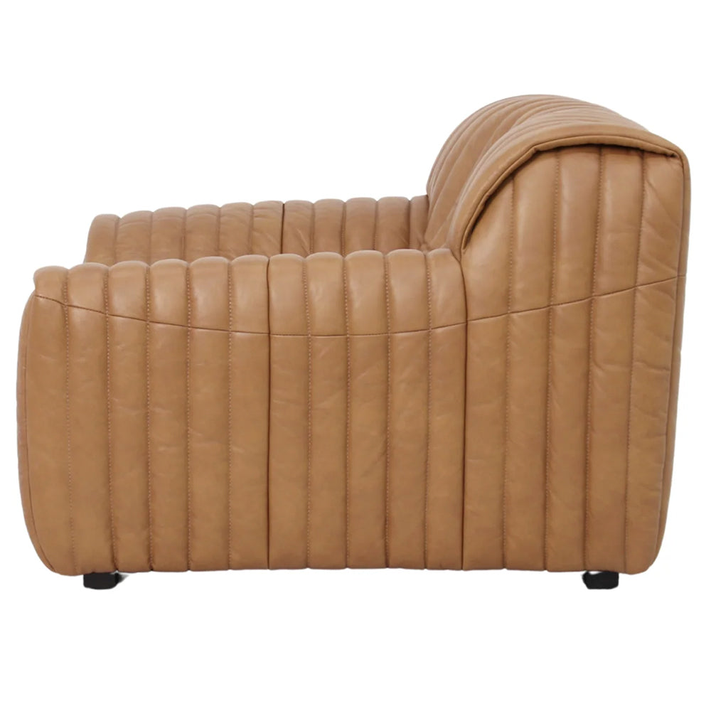 Duvina Armchair - Amber Tan Eco Leather