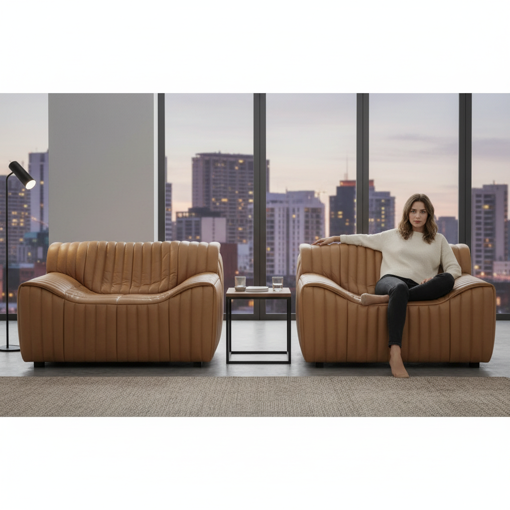 Duvina Armchair - Amber Tan Eco Leather