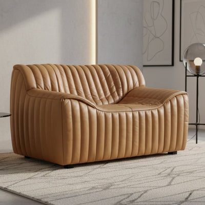 Duvina Armchair - Amber Tan Eco Leather