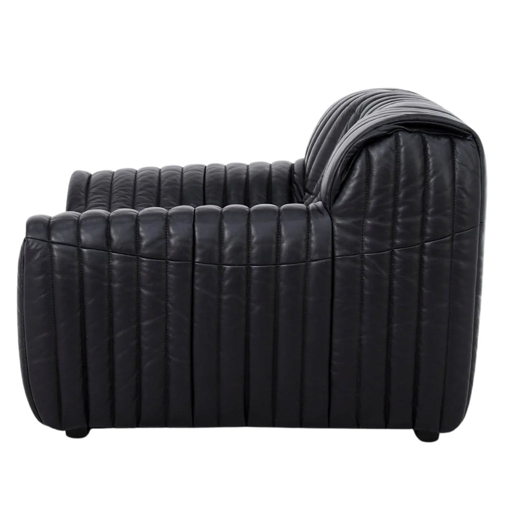 Duvina Armchair - Black Eco Leather
