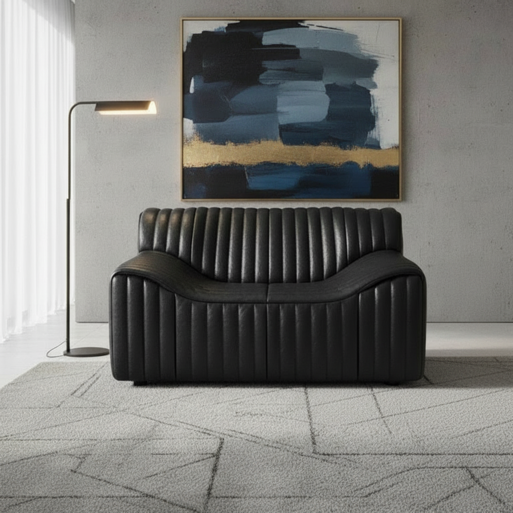 Duvina Armchair - Black Eco Leather