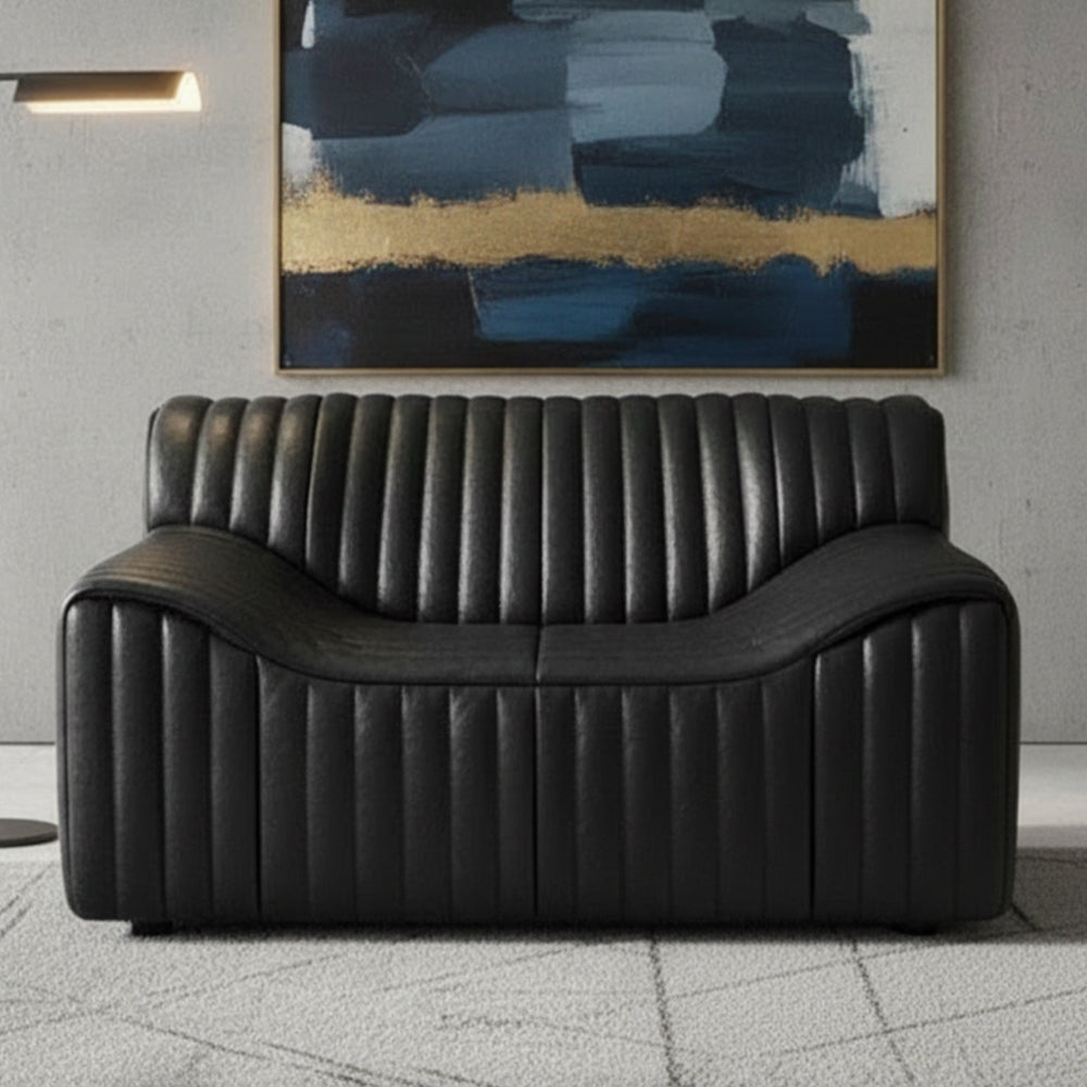 Duvina Armchair - Black Eco Leather