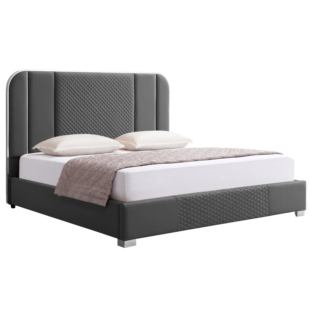 Dylan Faux Leather Bed - Queen