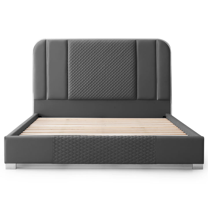 Dylan Faux Leather Bed - Queen