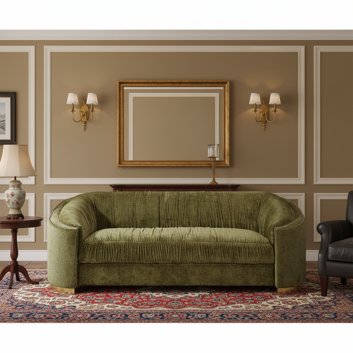 Edna 3 Seater Sofa - Moss