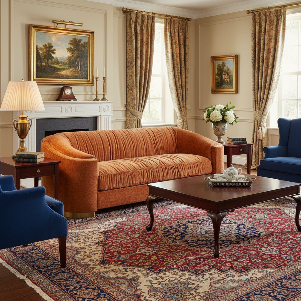 Edna 3 Seater Sofa - Orange