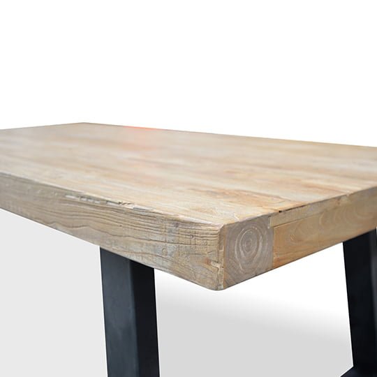 Edwin 1.98m Reclaimed Elm Wood Dining Table
