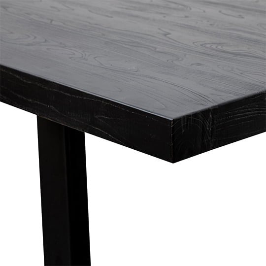 Edwin 3m Reclaimed Wood Dining Table - Full Black