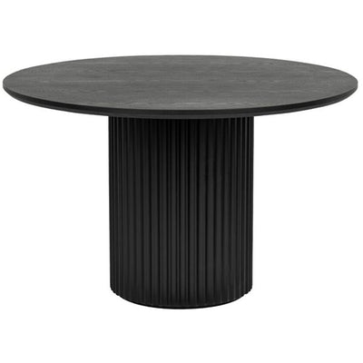 El Nino 1.2m Round Wooden Dining Table - Black
