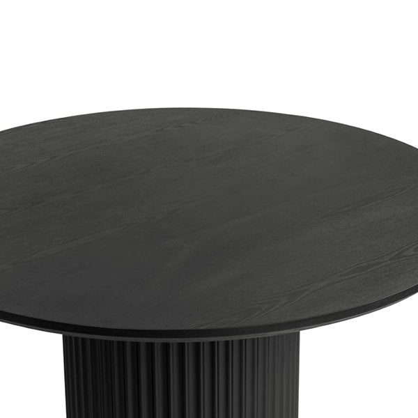 El Nino 1.2m Round Wooden Dining Table - Black