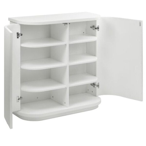 El Nino 100cm Wooden Storage Cabinet - White