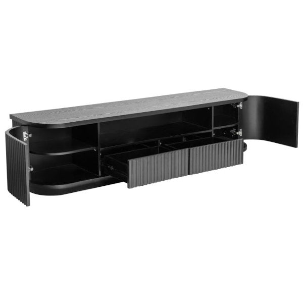 El Nino 2m Veneer Top Entertainment TV Unit - Black