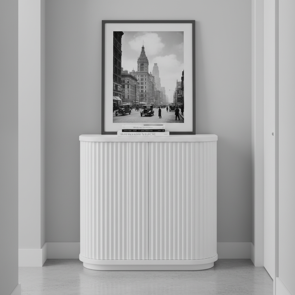 El Nino 100cm Wooden Storage Cabinet - White