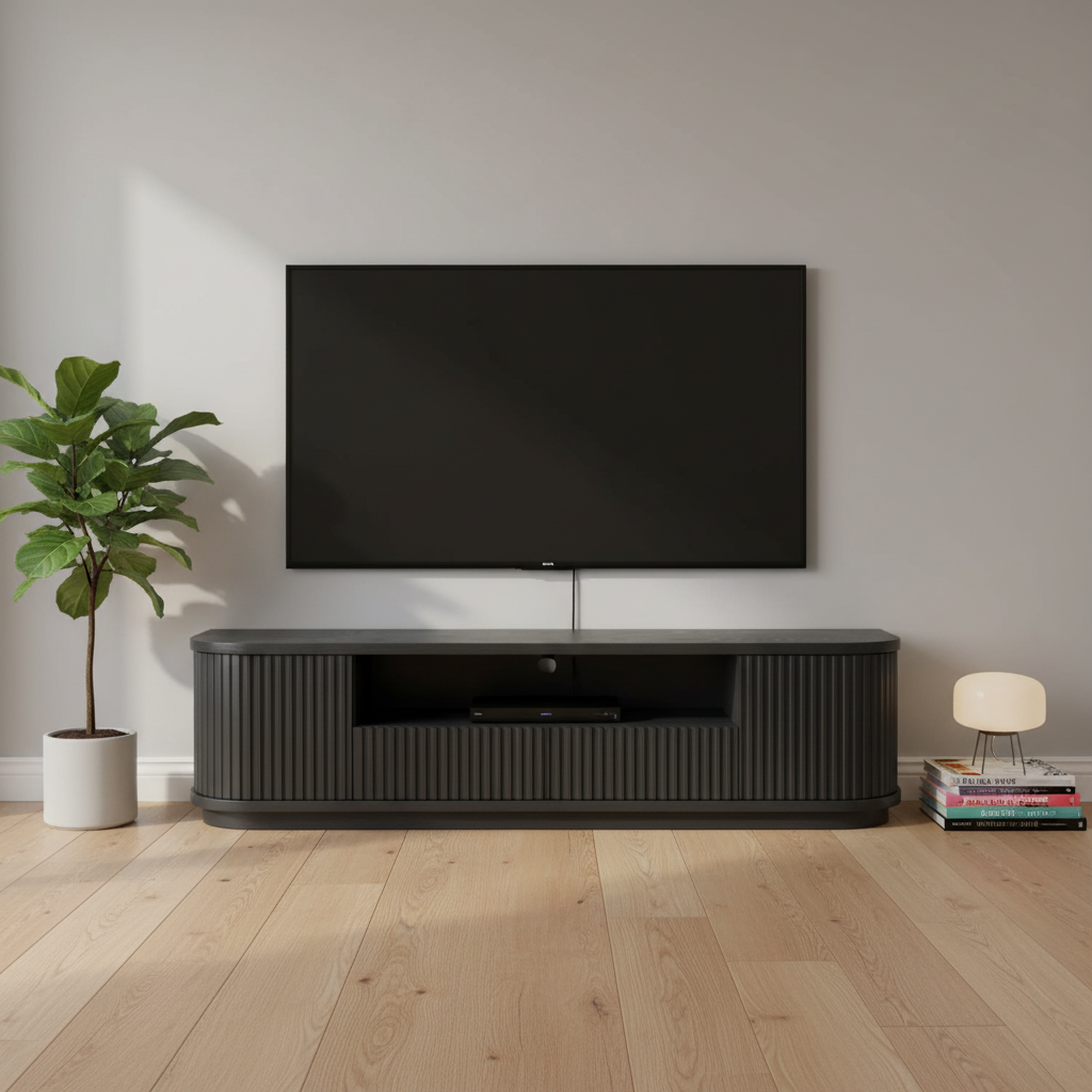 El Nino 2m Veneer Top Entertainment TV Unit - Black