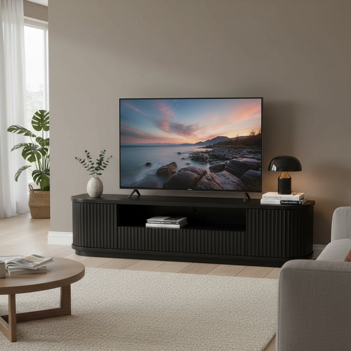 El Nino 2m Veneer Top Entertainment TV Unit - Black