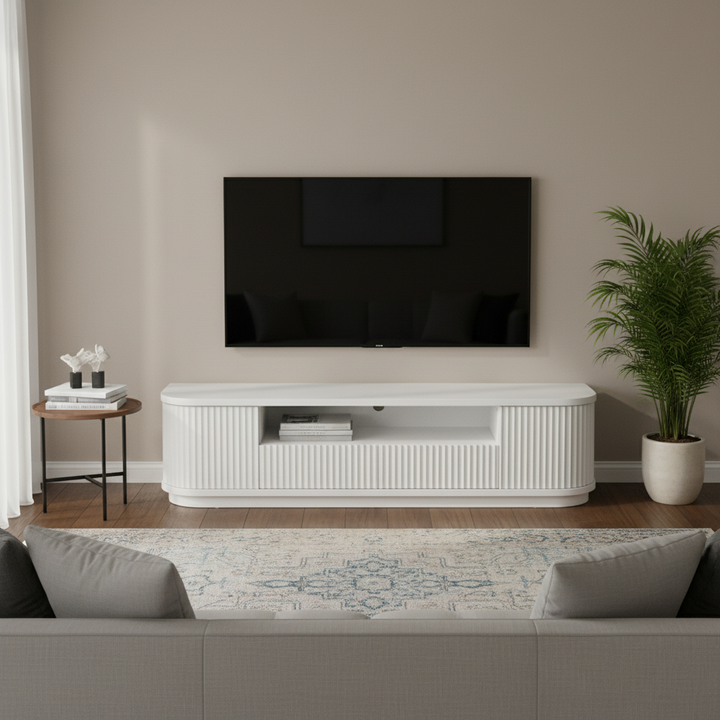 El Nino 2m Veneer Top Entertainment TV Unit - White