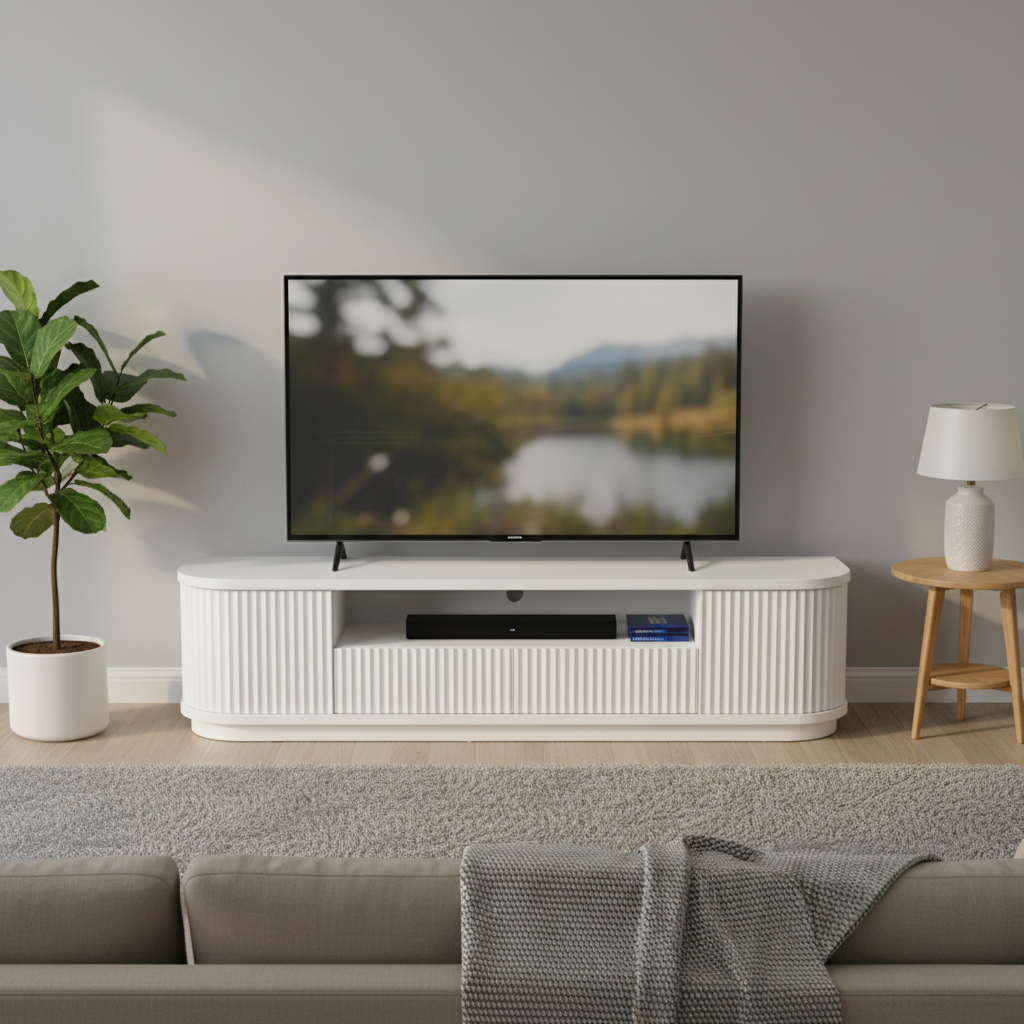 El Nino 2m Veneer Top Entertainment TV Unit - White