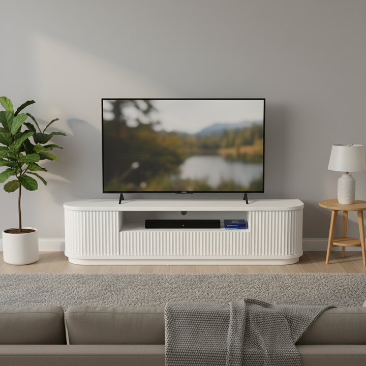 El Nino 2m Veneer Top Entertainment TV Unit - White