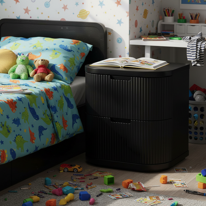 El Nino Bedside Table - Full Black