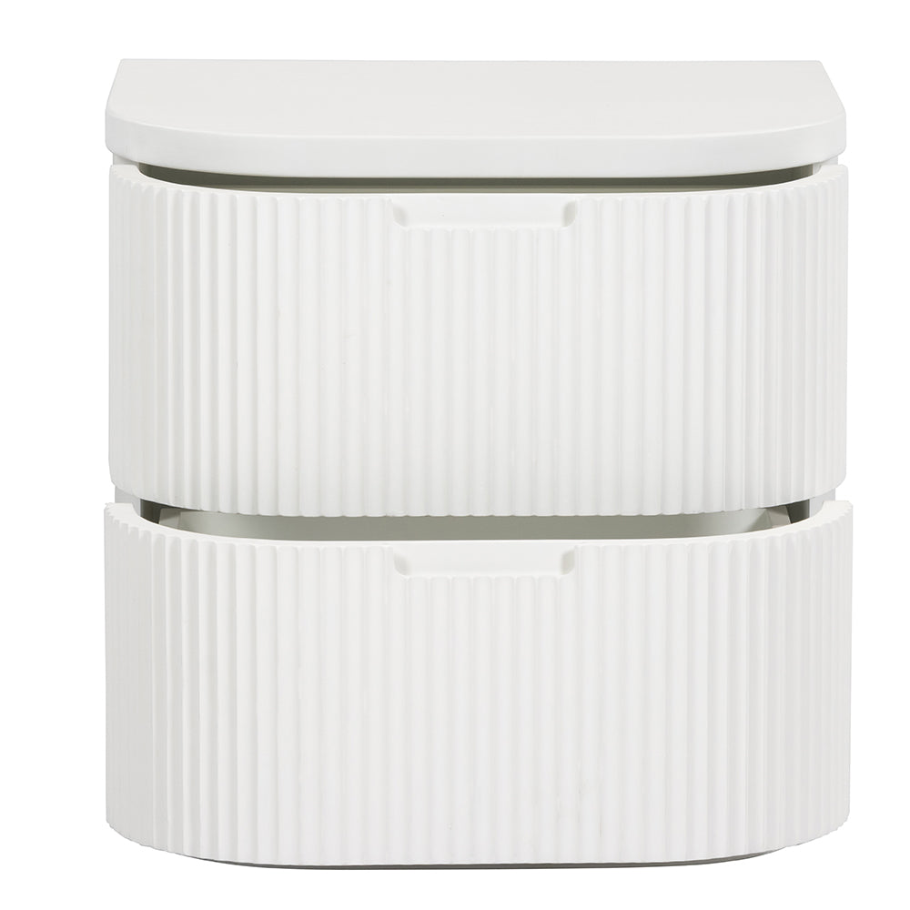 El Nino Bedside Table - Full White
