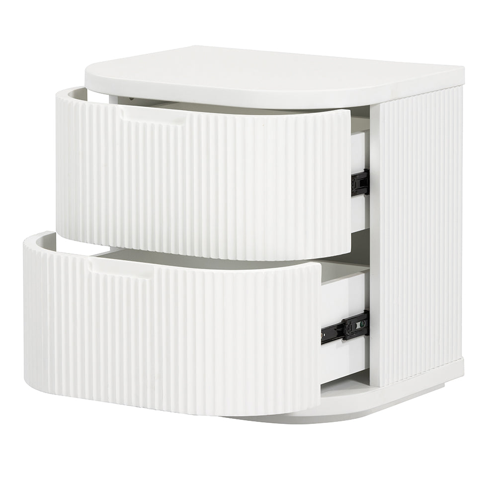 El Nino Bedside Table - Full White