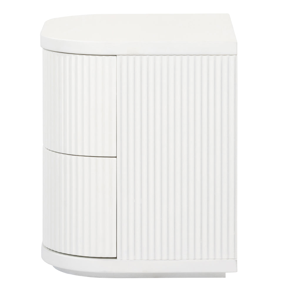 El Nino Bedside Table - Full White