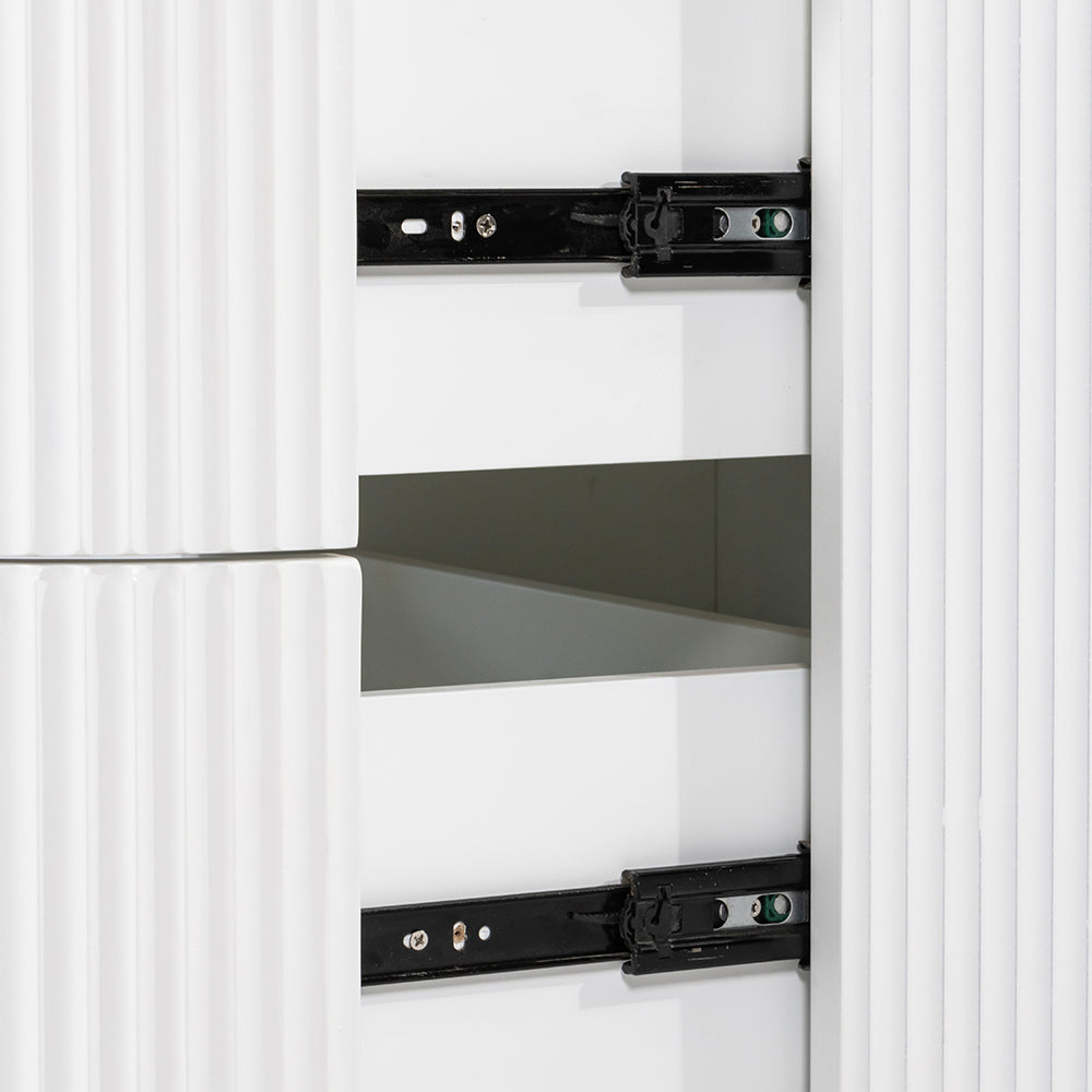 El Nino Bedside Table - Full White