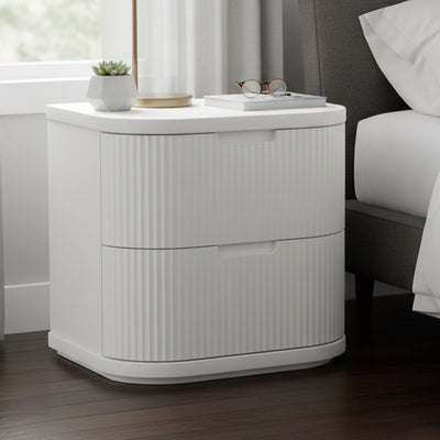 El Nino Bedside Table - Full White