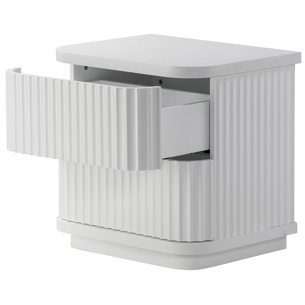 El Nino Bedside Table - Full White