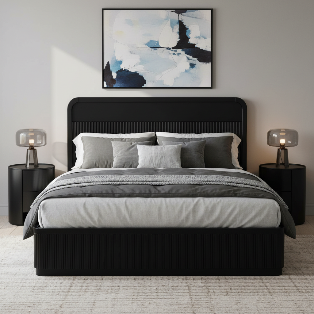 El Nino Queen Bed - Full Black