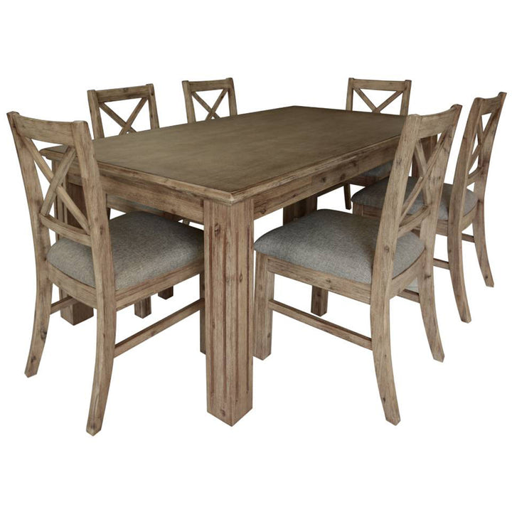 Elin Solid Timber 7 Piece Dining Suite