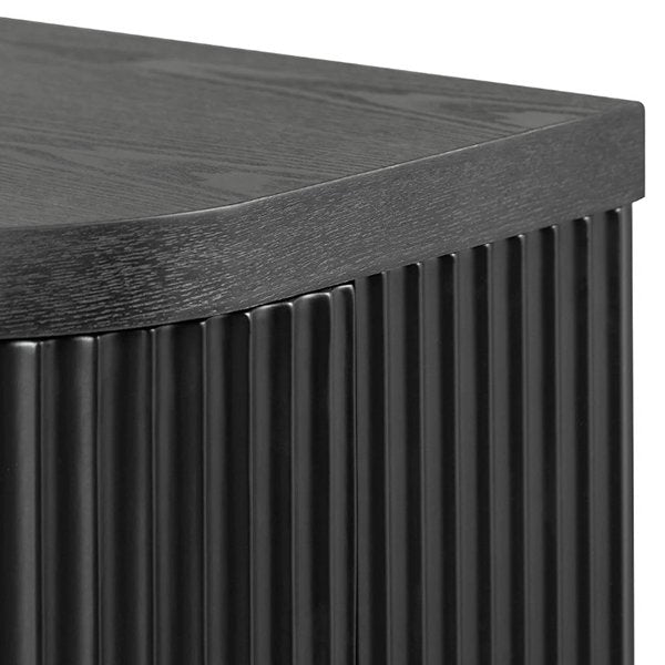 Elino 100cm Wooden Storage Cabinet - Black