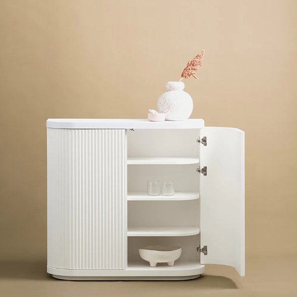 Elino 100cm Wooden Storage Cabinet - White