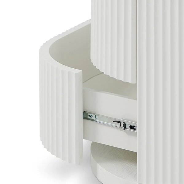 Elino Bedside Table - Full White