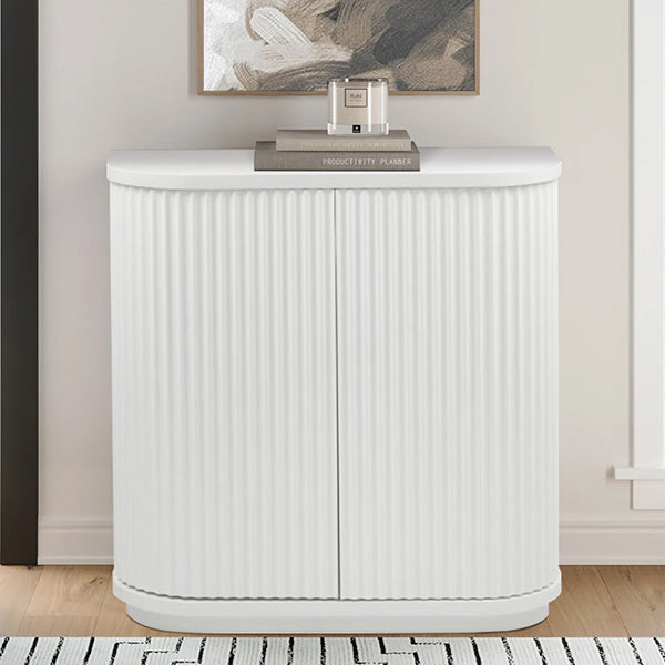 El Nino 100cm Wooden Storage Cabinet - White
