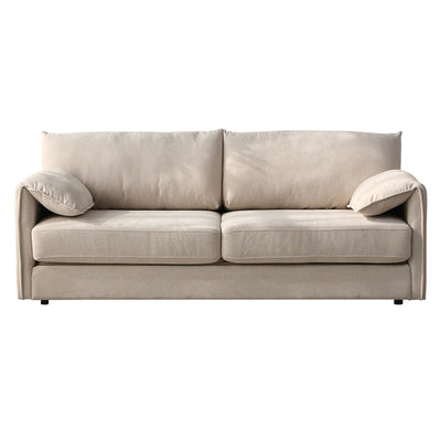 Elken 3 Seater Double Velvet Sofa Bed - Grey