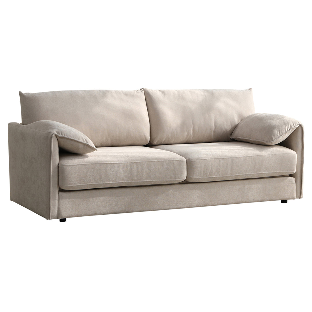 Elken 3 Seater Double Velvet Sofa Bed - Grey