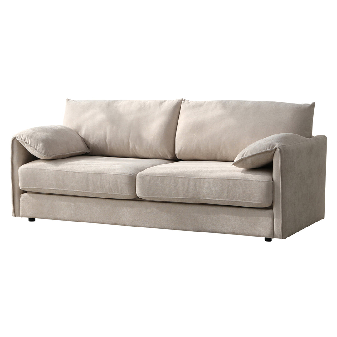 Elken 3 Seater Double Velvet Sofa Bed - Grey
