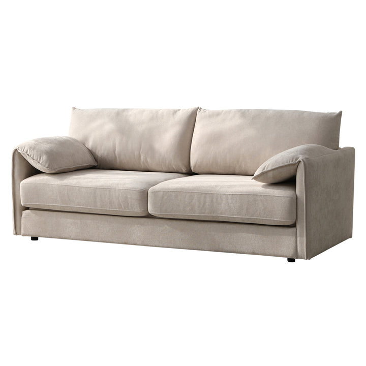 Elken 3 Seater Double Velvet Sofa Bed - Grey