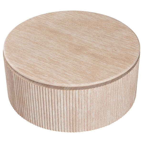 Empress Travertine-Look Round Coffee Table