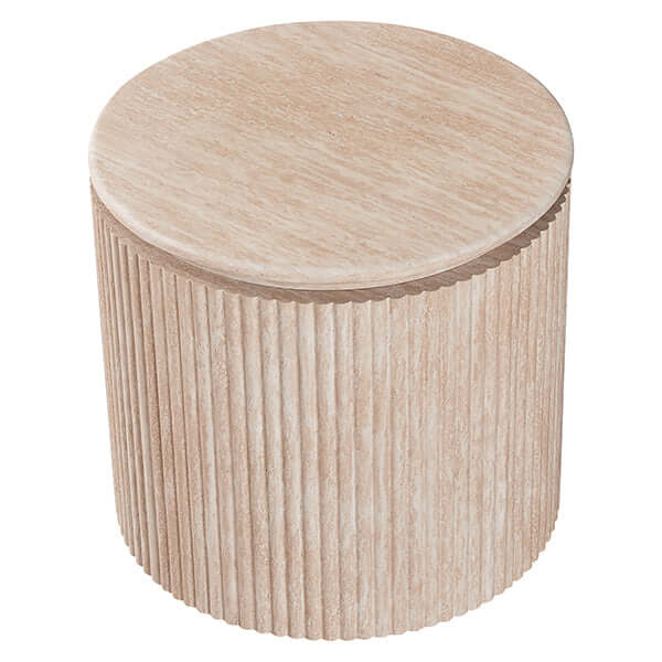 Empress Travertine-Look Side Table