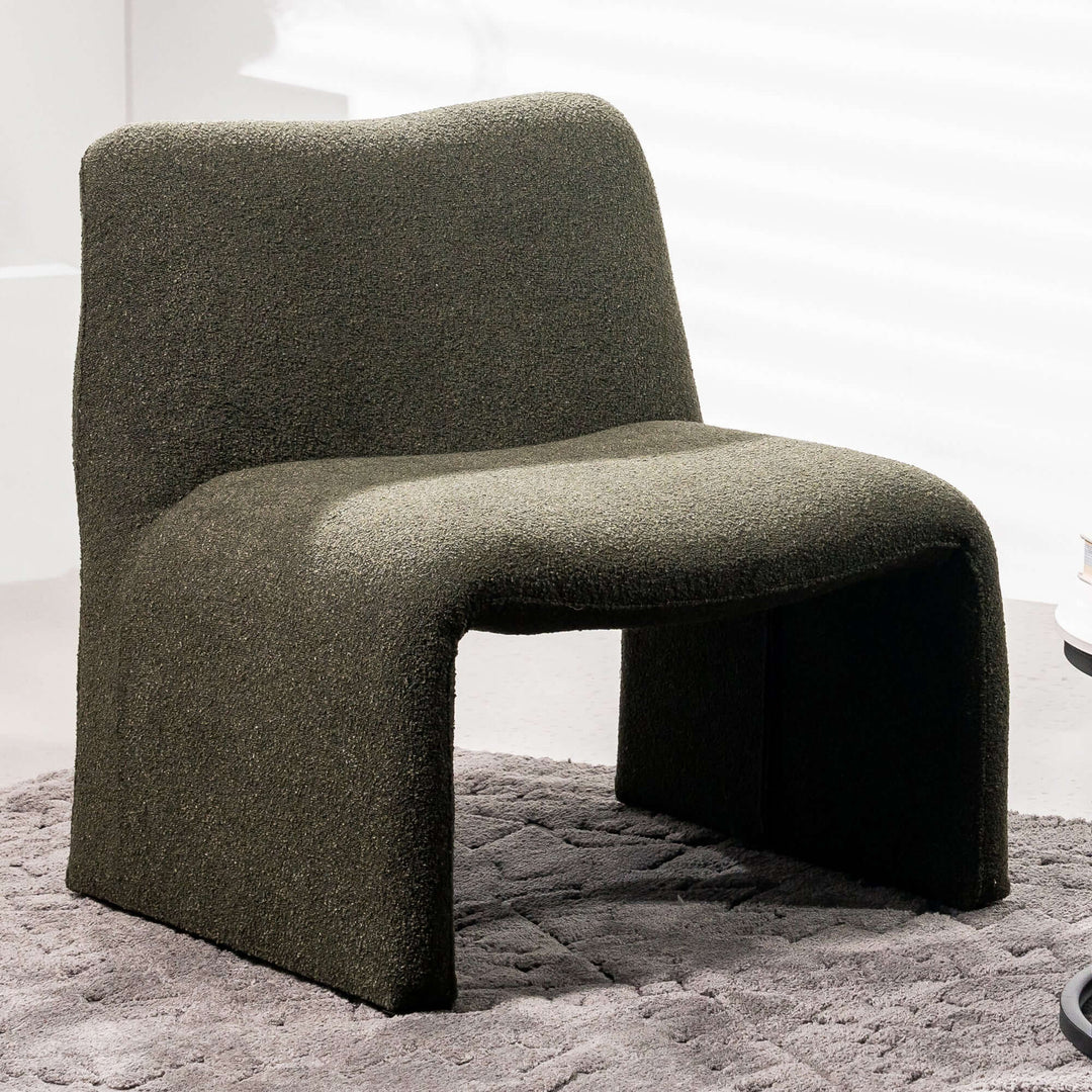 Enzo Boucle Accent Chair - Forest